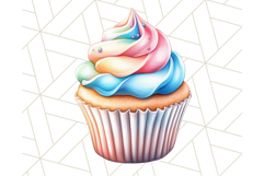 Pastel Sweet Treats Clipart, Ice Cream, Cakes, Donuts Png Product Image 2
