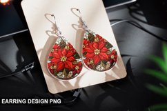 Stained Glass Christmas flowers Earring Design Product Image 1