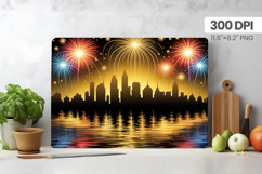 Happy New Year Cutting Board PNG Festive New Year's Eve 2026 Product Image 1