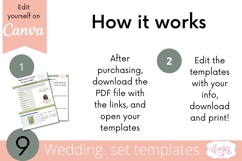Navy and Pink Floral Wedding Canva Templates Bundle Product Image 9