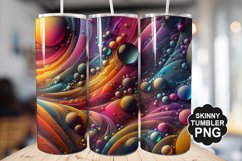 Colored Water Drops Tumbler Warp - Tumbler PNG Design Product Image 1