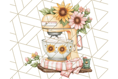 Cottagecore Kitchen Mixer, Apron PNG Clipart, Retro Floral Product Image 2
