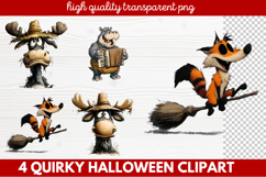 Quirky Halloween Clipart | Cute Spooky Character PNG Illustr Product Image 1