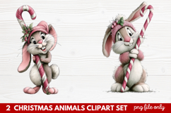 Christmas Animals Clipart Set | Cute Festive Wildlife PNG Product Image 1
