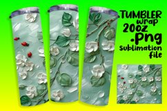 Bold 3D Floral Patterned Tumbler Wrap 20oz Product Image 1