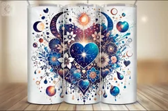 Celestial Love Tumbler Sublimation, 20 oz Tumbler Wrap Product Image 5