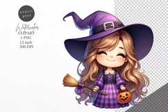 Halloween clipart, Witch clipart, Kids Halloween Product Image 1