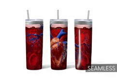Heart Tumbler Sublimation | Skinny 20 oz | Halloween Product Image 1