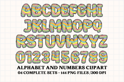 Whimsical Alphabet &amp; Numbers Clipart PNG 300 DPI Product Image 4