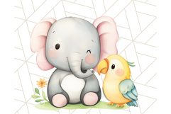 Cute Animal Friends Clipart PNG, Whimsical Spring Animal Duo Product Image 2