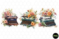 Vintage Floral Writing Clipart Product Image 1