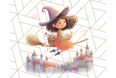 Pastel Halloween Town PNG Clipart, Spooky Shops & Homes Png Product Image 2