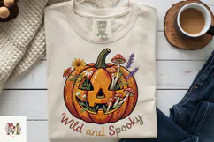 Wild and Spooky Halloween PNG, Stitch Pumpkin Sublimation Product Image 9
