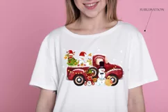 Snowmen and reindeer with gifts on the Christmas truck! Product Image 8
