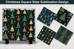 Christmas Tree Square Sublimation Slate Designs Product Image 1