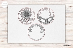 Sunflower Stained Glass Door Sign | Door Hanger | SVG Product Image 3