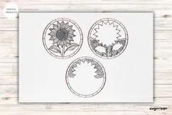 Sunflower Stained Glass Door Sign | Door Hanger | SVG Product Image 3