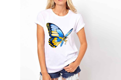 Butterfly Blue Yellow Insect Watercolor Sublimation Product Image 10