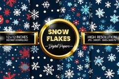 Snowflakes Digital Papers - 04 Variations Product Image 1