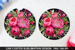 Bouquet Flowers - Coaster Sublimation Design Product Image 1