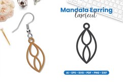 Mandala Earring Lasercut Product Image 1
