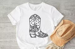 Cowboy boot cut file svg, png American desert Cactuses cut Product Image 4
