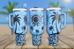 Summer Scene Engraved 40oz Tumbler Svg | Tumbler Wrap Product Image 1