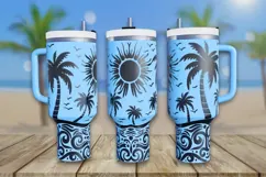 Summer Scene Engraved 40oz Tumbler Svg | Tumbler Wrap Product Image 1