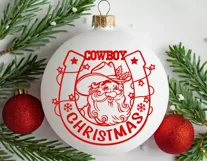 Cowboy Christmas svg printable, Santa cowboy SVG, PNG cut Product Image 3