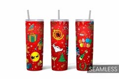 Christmas Tumbler Sublimation | Taper & Straight | Christmas Product Image 1