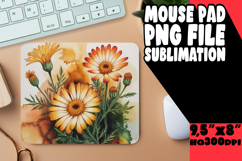 Bright Desk Pad Sublimation Design, Flowers Product Image 1