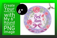 Sublimation Circle Car Coaster - Mother's Day Theme Product Image 1