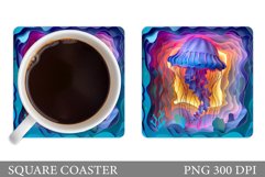 Jellyfish Coaster Sublimation. Jellyfish Sublimation Product Image 1