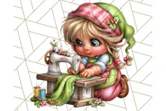 Gnomes at Work Clipart PNG, Cute Gnomes PNG Illustration Product Image 2