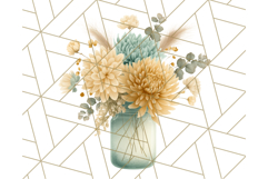 Fall Mason Jar Flowers PNG Clipart Product Image 2