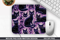 Halloween Cat Mouse Pad Sublimation, Halloween Mouse Pad PNG Product Image 1