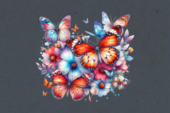 Watercolor Butterflies sublimation print design PNG Product Image 2