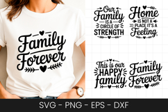 Family Forever Quote Script Design SVG PNG Product Image 1