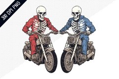 Man Skull Ride American Bike Sublimation -4th of July Design Product Image 1