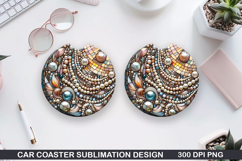 Car Coaster Sublimation| Valentine Coaster PNG Product Image 1