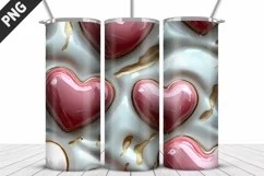 Valentines Love Skinny Tumbler PNG Wrap| Valentines Tumbler Product Image 5