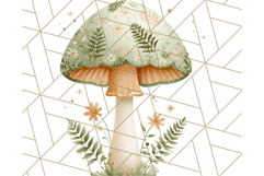 Dreamy Patterned Mushroom Clipart PNG, Forest Elements Png Product Image 2