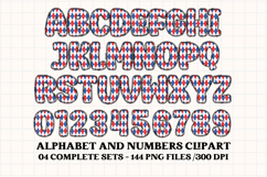 4th July Alphabet png clipart, independence letters doodle Product Image 4