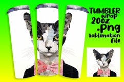 Serene Cats Sublimation Design for 20oz Tumblers Product Image 1