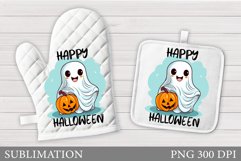 Halloween Oven Mitt Design. Halloween Square Pot Holder Product Image 1
