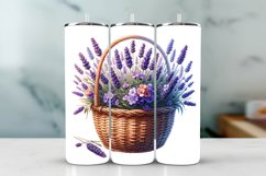 Lavender Florals in Basket Spring Tumbler Wrap Product Image 1