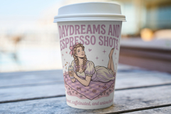 Coquette Summer Girl &amp; Coffee PNG Product Image 5