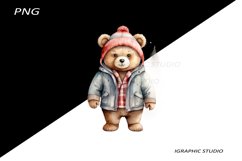 Grumpy Teddy Bear Clipart, Teddy Bear Clipat Product Image 1