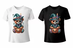 Watercolor Halloween Spooky Bear PNG sublimation Product Image 3