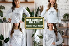 Bella Canvas 3501 Long Sleeve Mockups, White Long sleeve Product Image 1